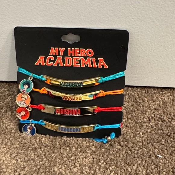 Bioworld My Hero Academia Character Bracelets set of 4 NWT - Picture 1 of 2